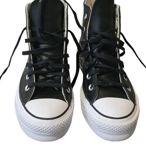 Converse Chuck Taylor All Star Lift Platform High Top Sneakers Black Worn Once - Picture 2 of 10